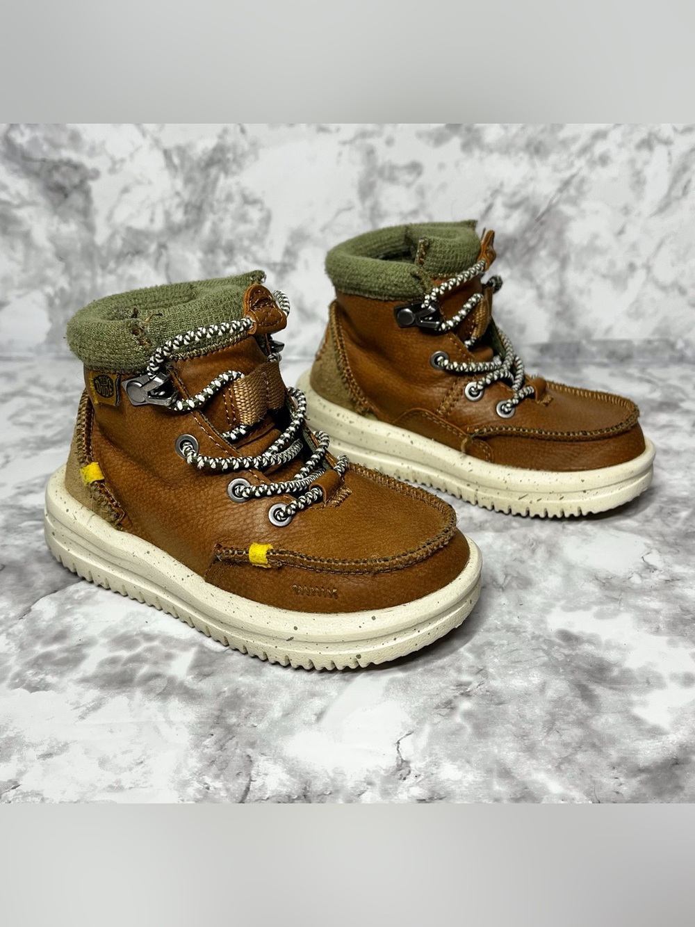 Hey Dude Kids Toddler Boots Size 7 Bradley Classic Cognac Brown